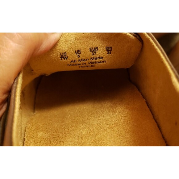 Naturalizer Wingtip Heeled Oxford Shoes Size 7w Color silver matte Preowned - Picture 5 of 5